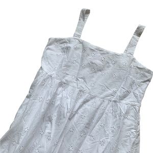 LOFT White Eyelet Maxi Dress NWT